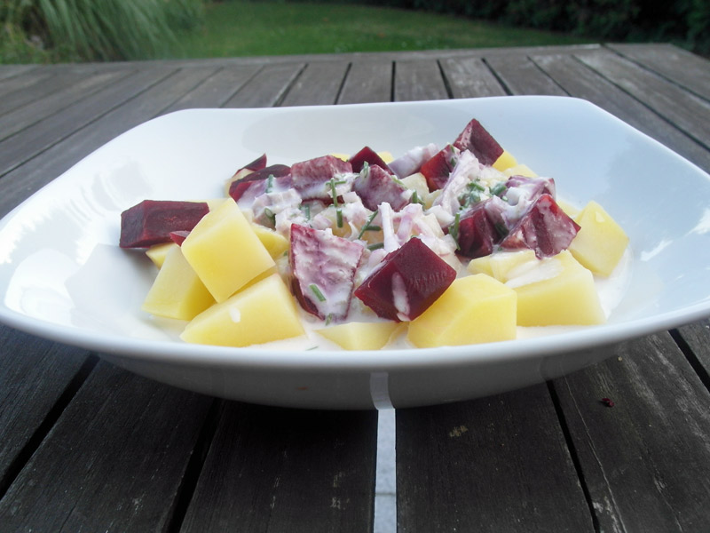 Kartoffelsalat mit Roter Bete und Meerrettich » flott-kochen.de